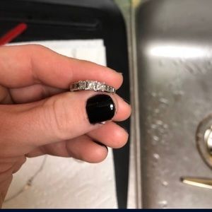 Three stone diamond engagement ring. Size 7